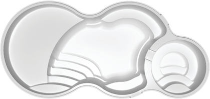 Axiom 14 Deluxe fiberglass pool shape