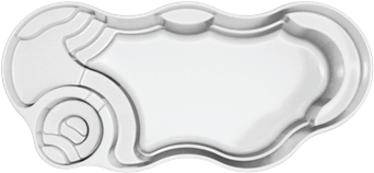 Bermuda 14 Deluxe fiberglass pool shape