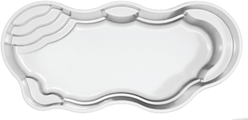 Bermuda 14 fiberglass pool shape
